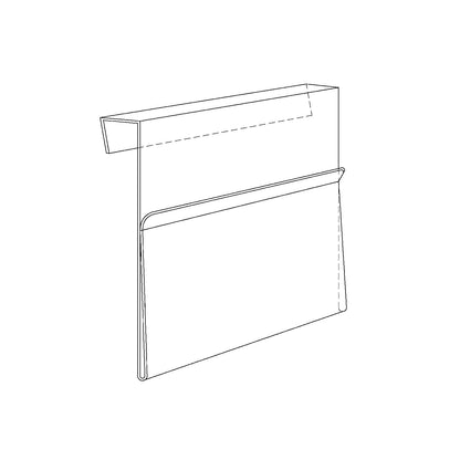Document pouches with folded edge, shortened front side, documents inserted through top / side, for A5, pack of 100.
