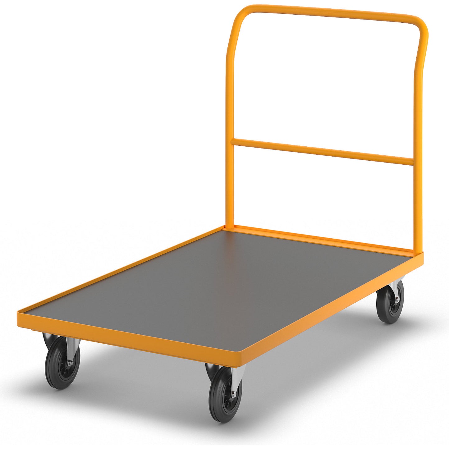 Professional platform truck, permanently welded push handle, shelves LxW 1240 x 790 mm.