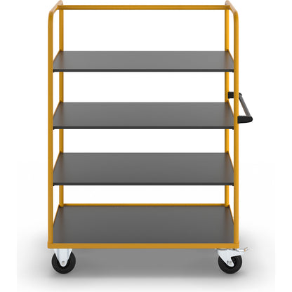 Professional shelf and platform truck, 3 shelves, LxWxH 1350 x 800 x 1750 mm.