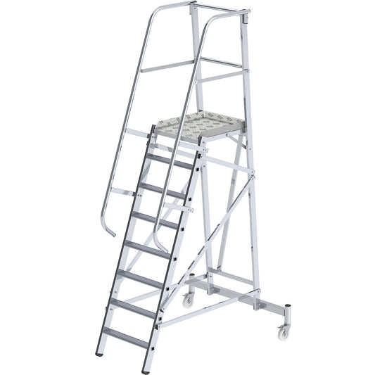 Aluminium folding safety steps, mobile, 8 steps.