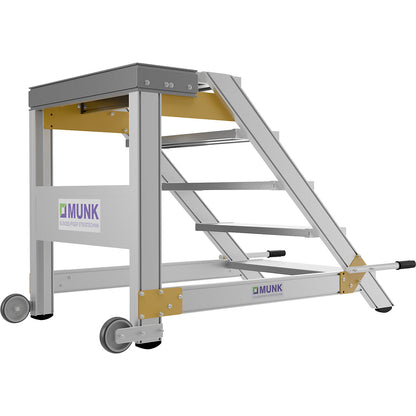 Stair platform, step width 800 mm, max. load 200 kg, 5 steps.