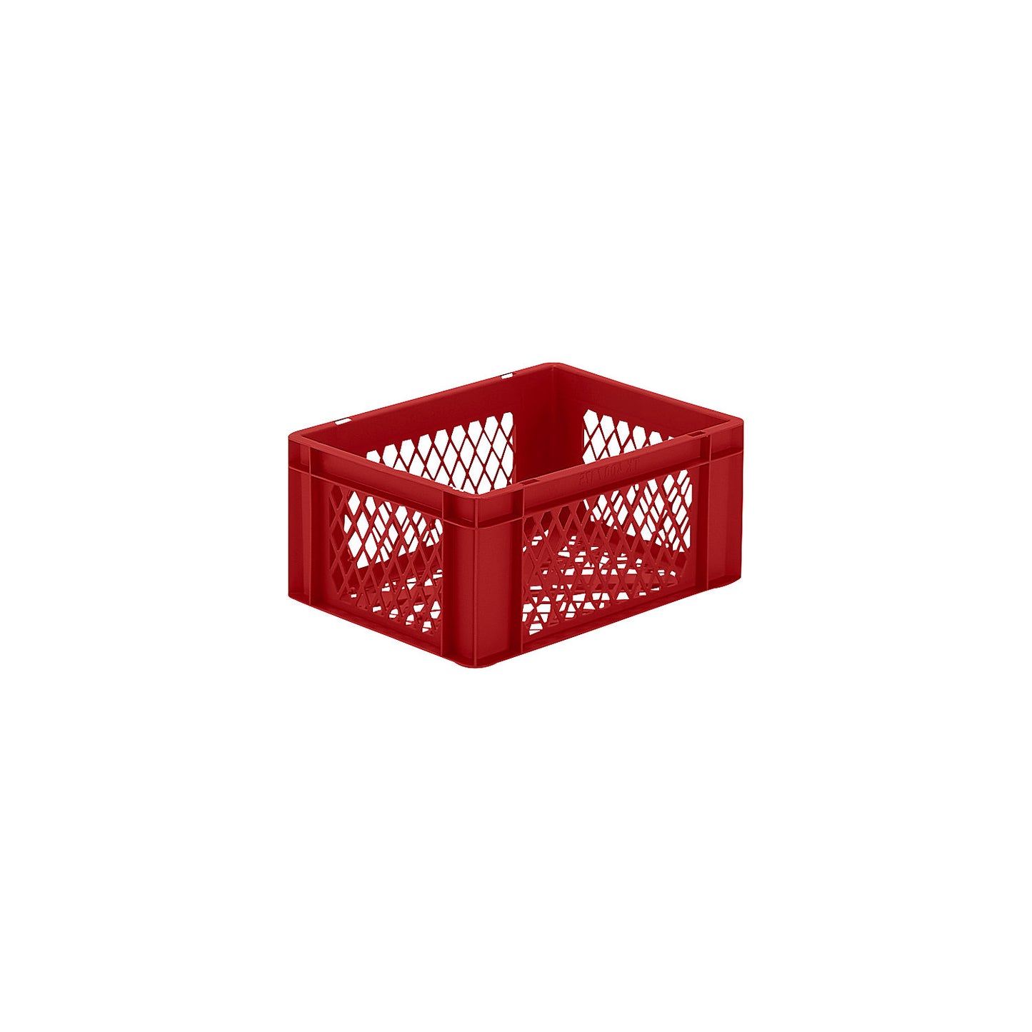 Euro stacking container, perforated walls and base, LxWxH 400 x 300 x 175 mm, red, pack of 5.