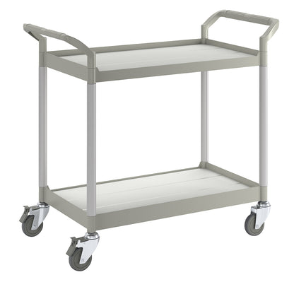 General purpose truck, 2 shelves, max. load 200 kg, LxWxH 850 x 480 x 950 mm, light grey.