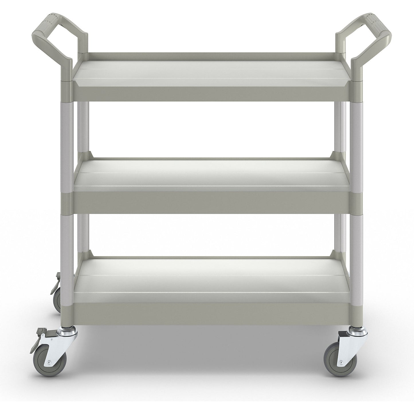 General purpose truck, 3 shelves, max. load 250 kg, LxWxH 850 x 480 x 1000 mm, light grey.