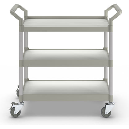 General purpose truck, 3 shelves, max. load 250 kg, LxWxH 850 x 480 x 1000 mm, light grey.