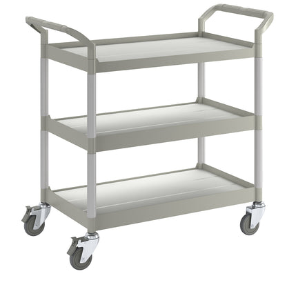 General purpose truck, 3 shelves, max. load 250 kg, LxWxH 850 x 480 x 1000 mm, light grey.