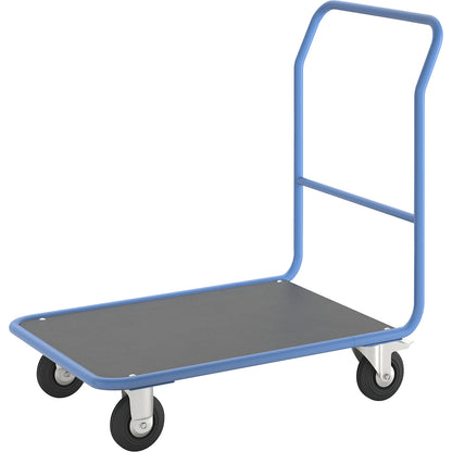 Platform truck, with fixed push handle, platform made of MDF.