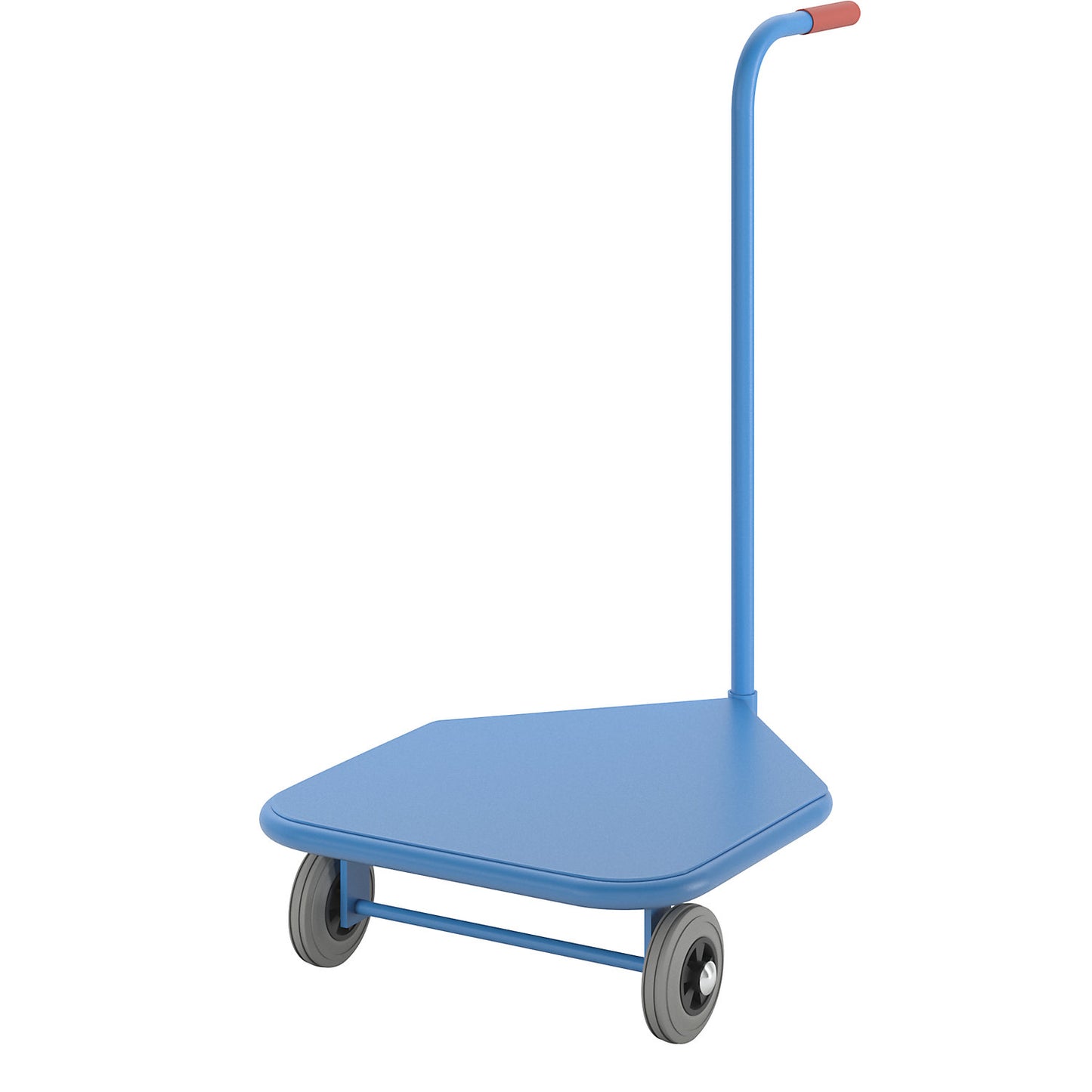 Three wheeler, max. load 100 kg, sheet steel platform, 600 x 500 mm.