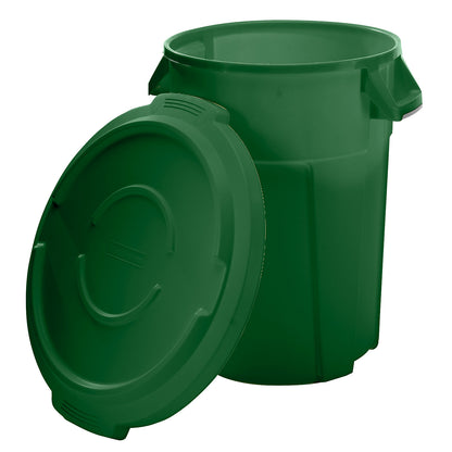 Titan multi-purpose container with lid, food-safe, green, capacity 85 L.