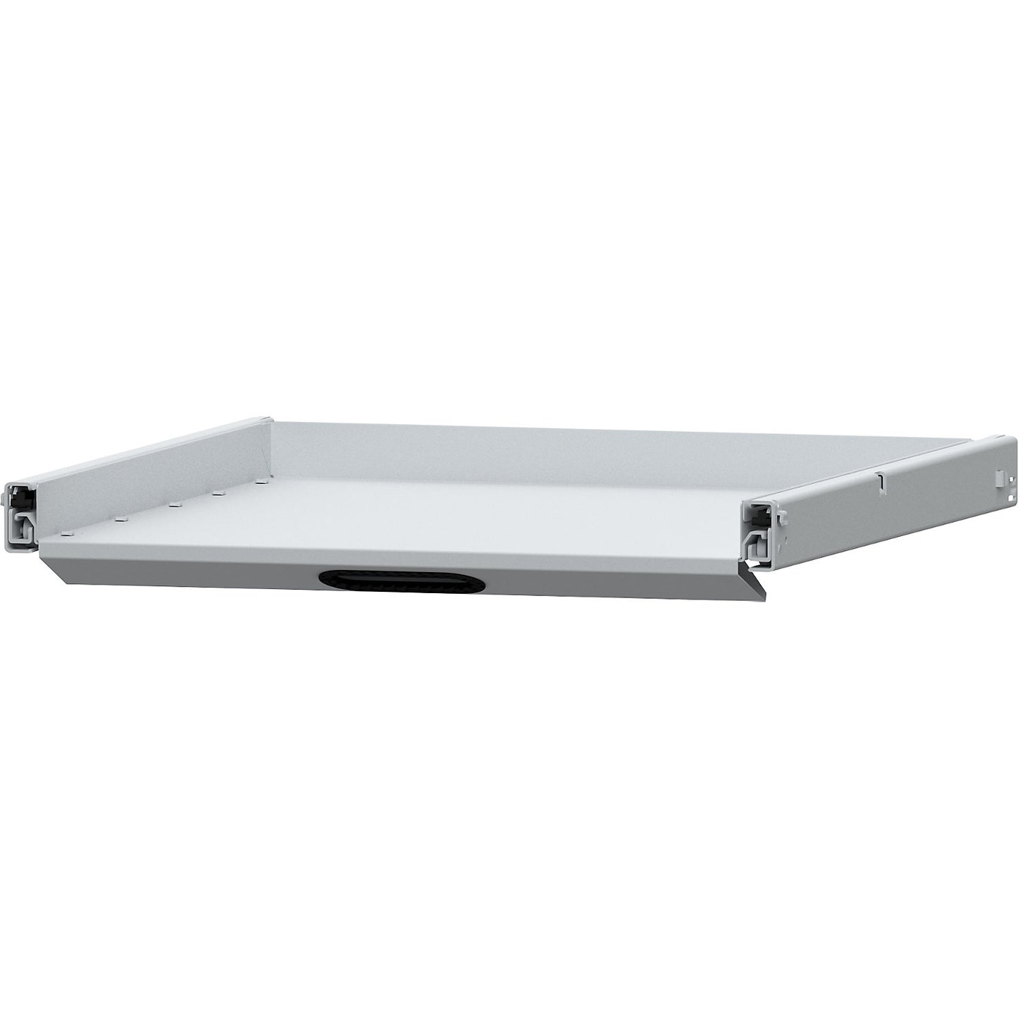 Height adjustable shelf, zinc plated, 100 % pull-out shelves.