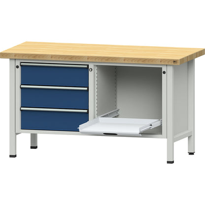Height adjustable shelf, zinc plated, 100 % pull-out shelves.