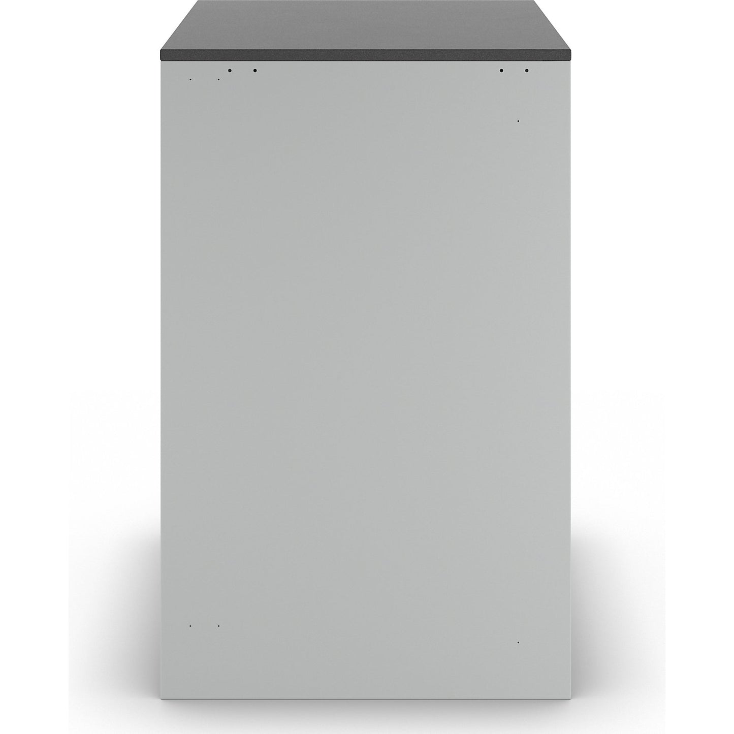 Drawer cupboard with telescopic guides, height 1030 mm, drawers: 1 x 90, 7 x 120 mm, light grey / gentian blue, width 770 mm.
