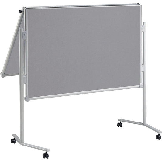 MAULpro presentation board, folding, fabric surface, grey, WxH 1200 x 1500 mm.