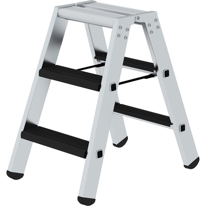 Step ladder, double sided, cushioned model, 2 x 3 steps.