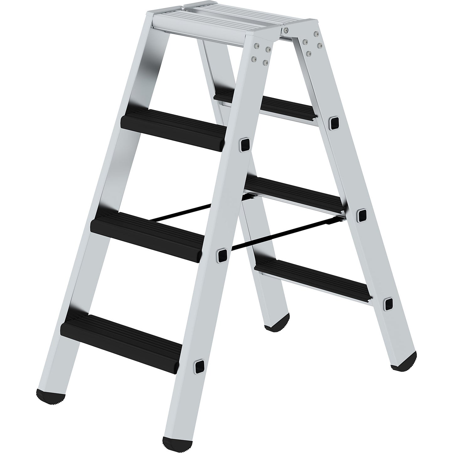 Step ladder, double sided, cushioned model, 2 x 4 steps.