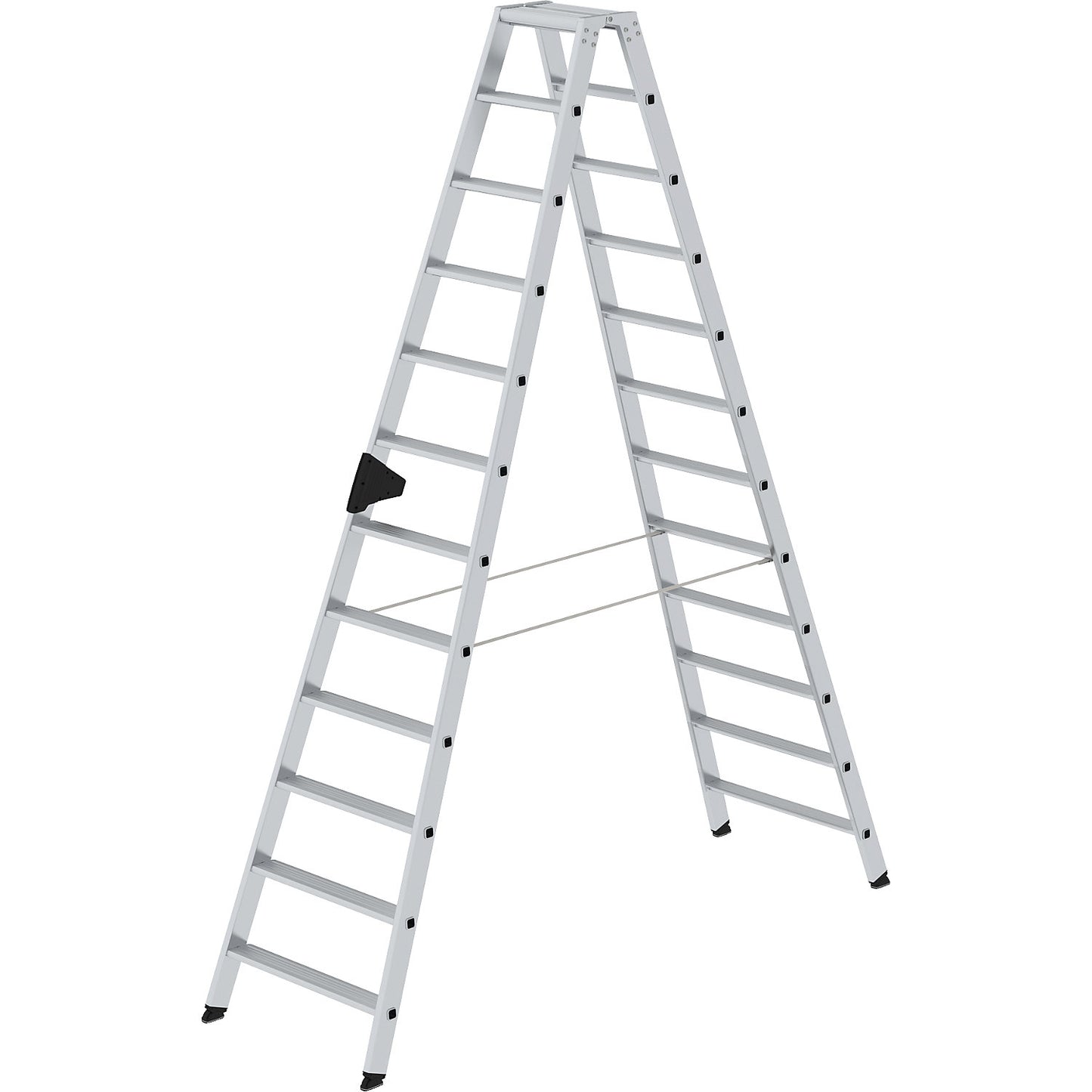 Step ladder, double sided, comfort model with ergo pad®, 2 x 12 steps.