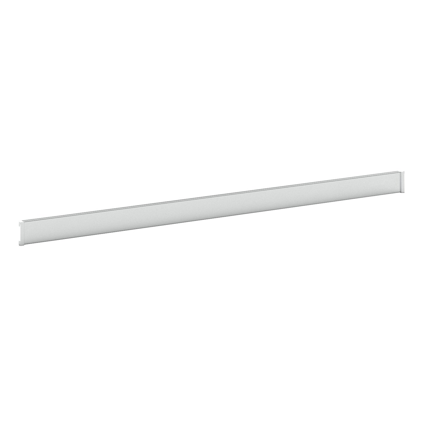 Foot rails for heavy duty shelving units, zinc plated, pack of 5, for shelf width 1207 mm.