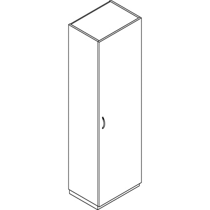 LENA - Wardrobe, 1 shelf, 1 extendable clothes rail, beech finish.