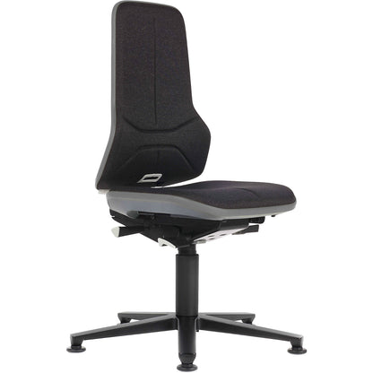 NEON industrial swivel chair swivel chair, floor glides, permanent contact mechanism, fabric, grey bumper.