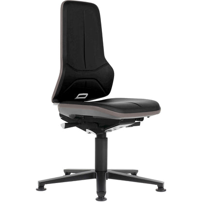 NEON industrial swivel chair swivel chair, floor glides, permanent contact mechanism, vinyl, grey bumper.
