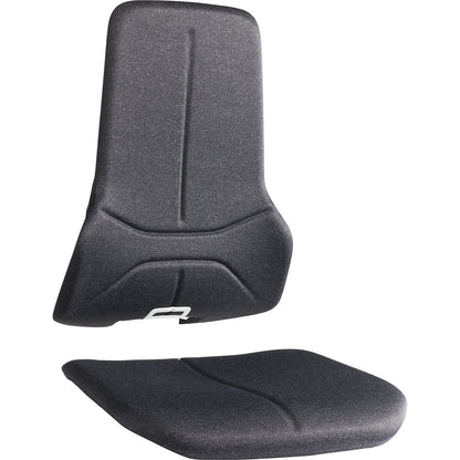 Upholstery set for NEON industrial swivel chair, 1 seat and 1 back element each, actively breathing and comfortable fabric.