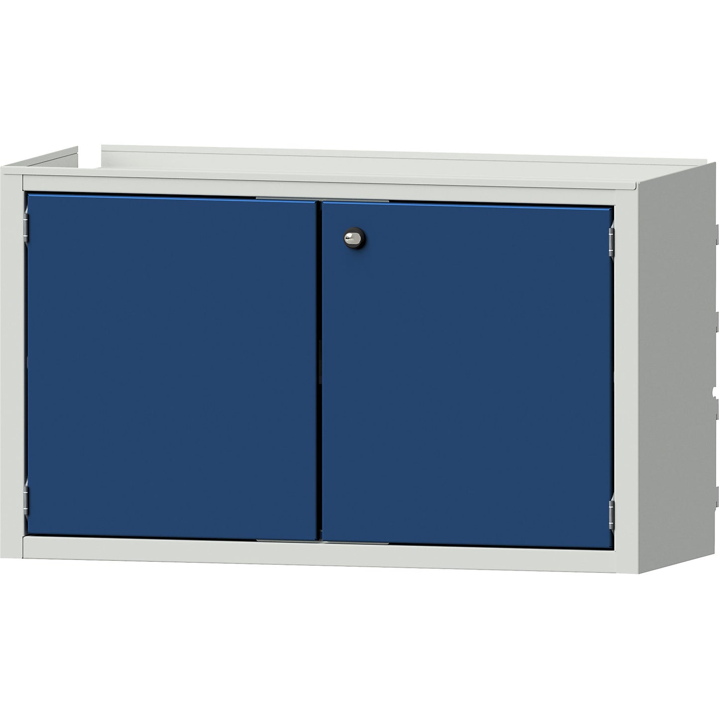 Double door cupboard, WxDxH 760 x 330 x 450 mm, gentian blue.