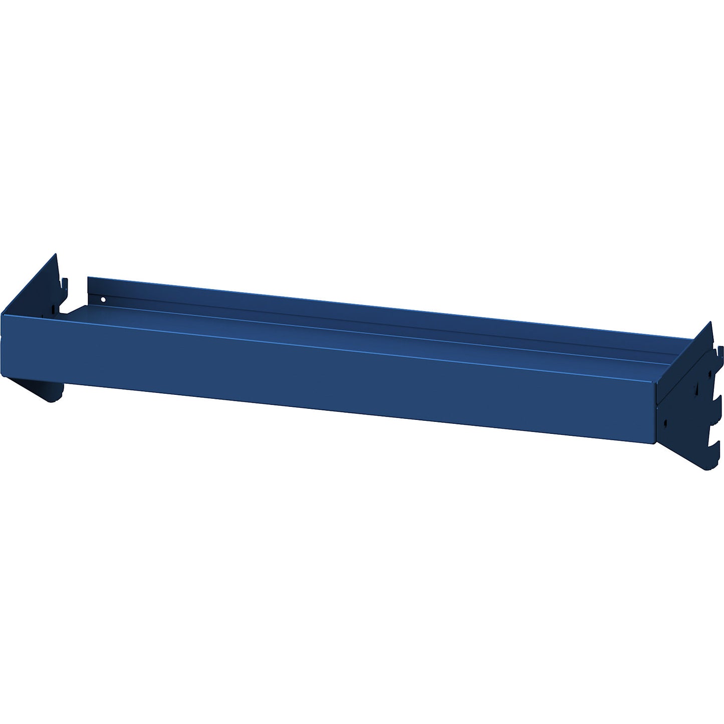 Tray shelf, 75 mm raised edges, WxD 800 x 250 mm, blue.