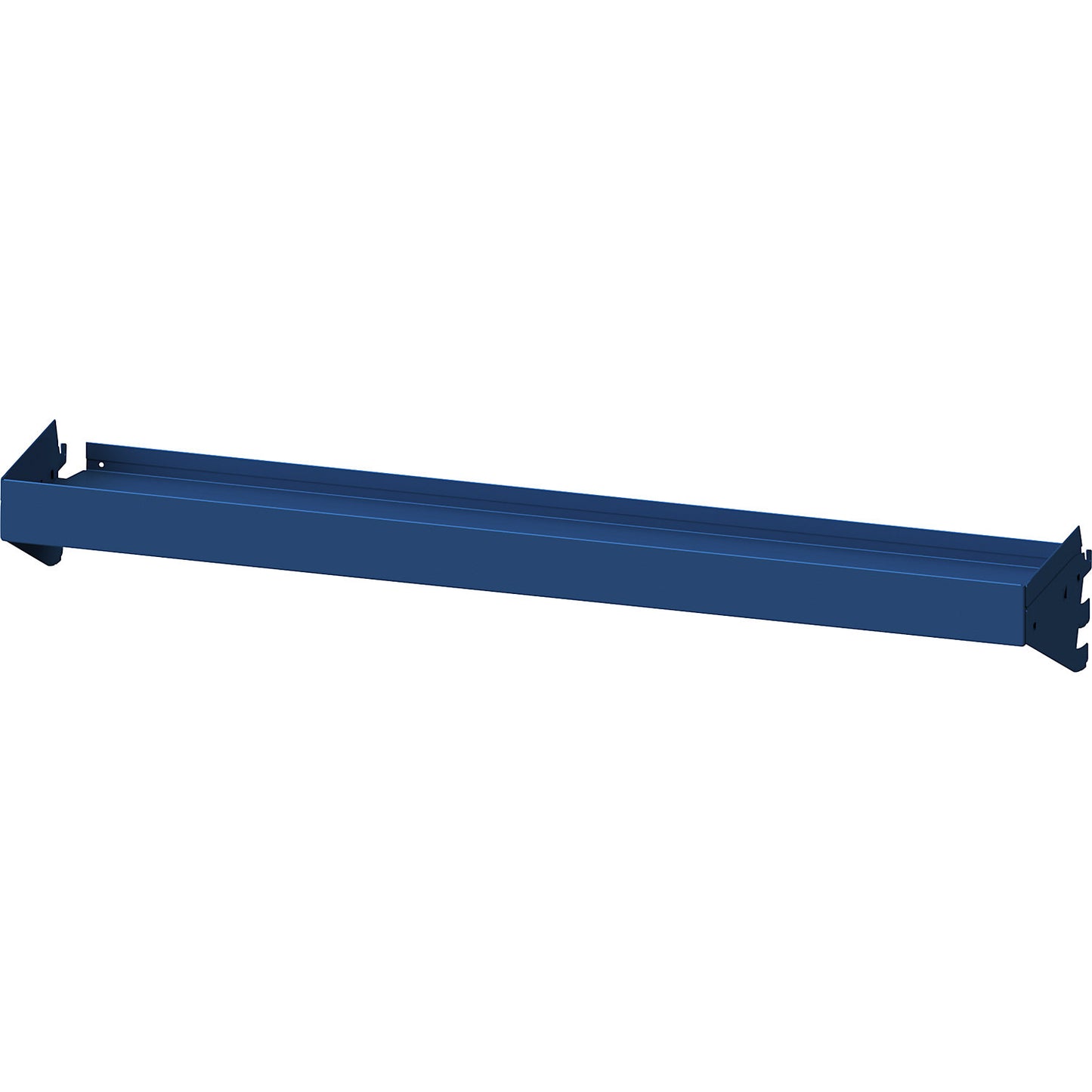 Tray shelf, 75 mm raised edges, WxD 1250 x 250 mm, blue.