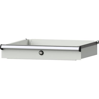 Suspended drawer, lockable, for 800 mm worktop.