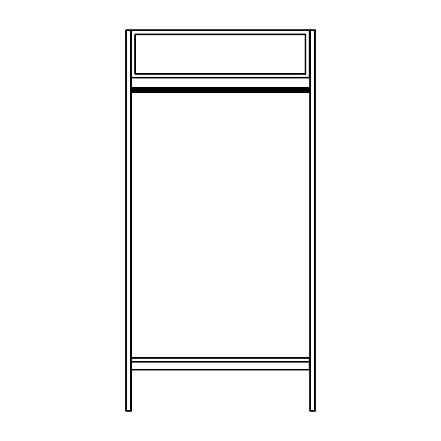 Open coat rack, light grey RAL 7035, with 10 coat hangers.