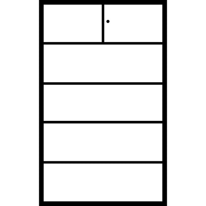 Certos fire protection cupboard, height 1950 mm, compliant with DIN 4102, with lockable compartment, W 1200 mm, black grey/light grey.