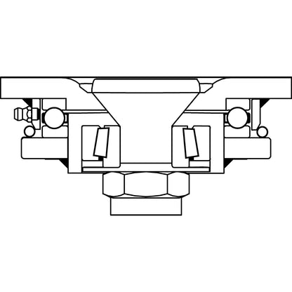 Polyurethane tyre, plate dims. 175 x 140 mm, wheel Ø x width 300 x 75 mm, swivel castor.