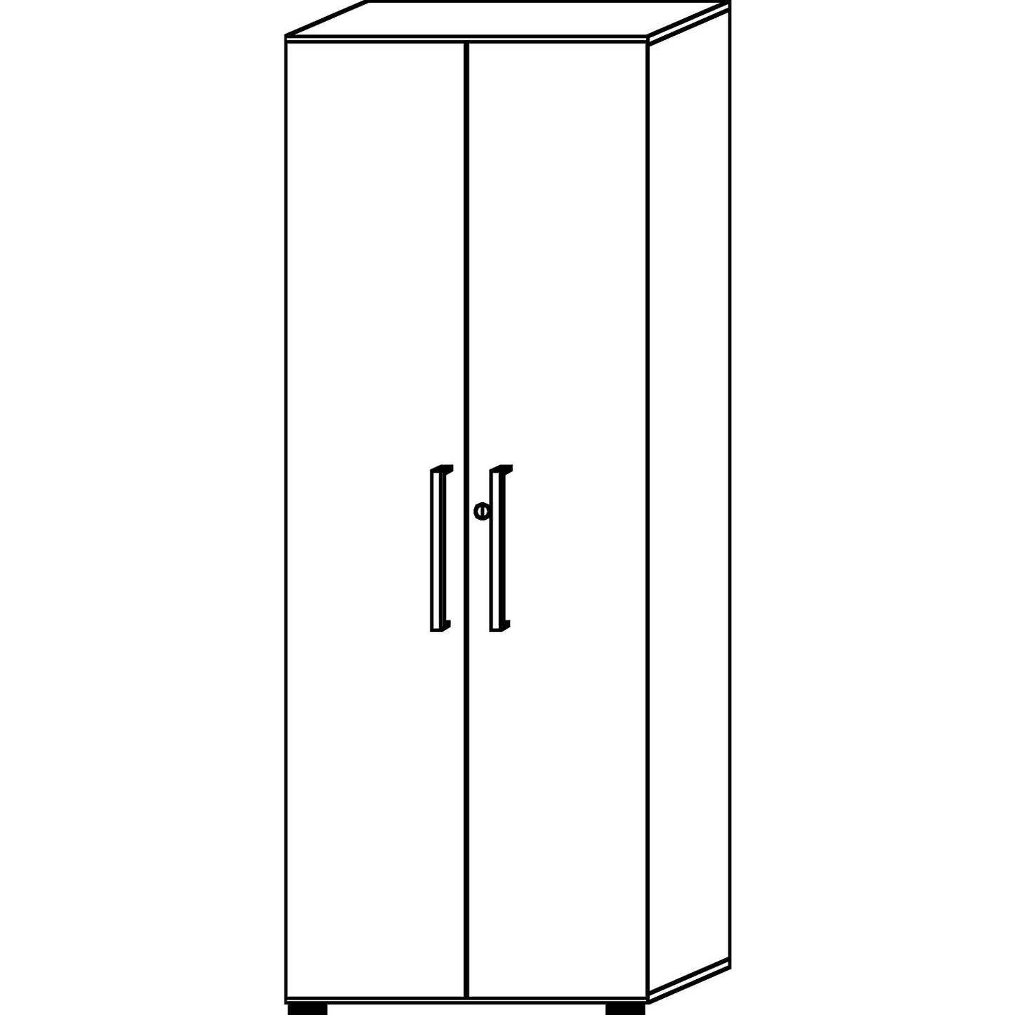 RENATUS - Office cupboard, 5 shelves, 6 file heights, graphite.
