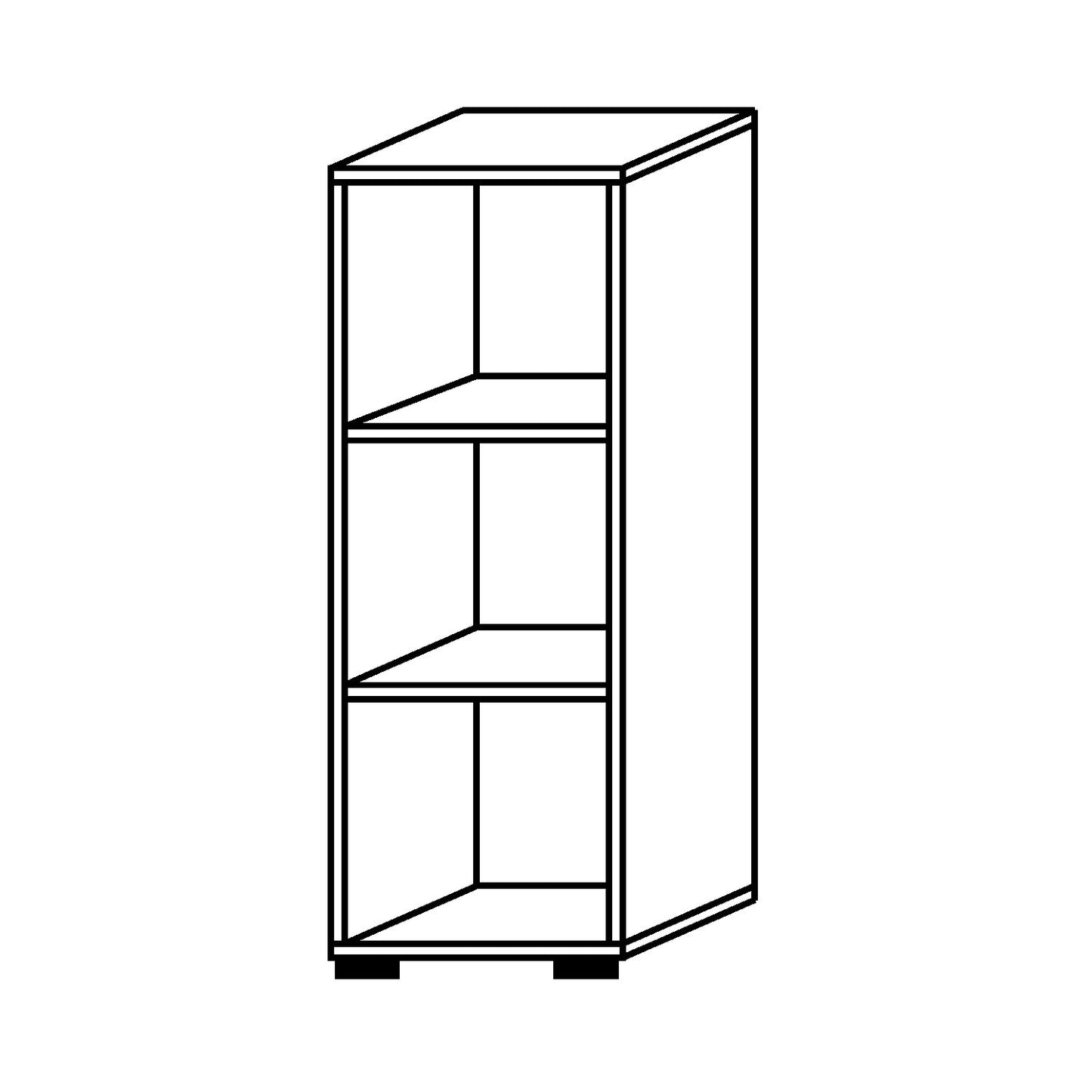 RENATUS - Shelf unit, HxW 1100 x 400 mm, 2 shelves, light grey.