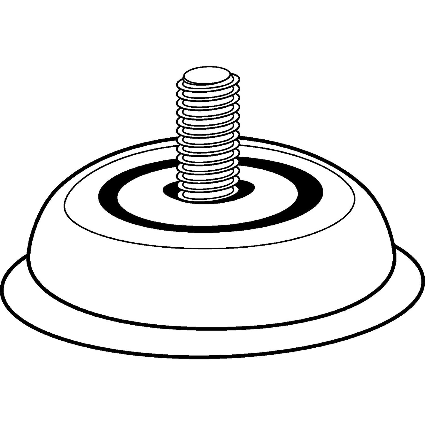 Set of thermoplastic rubber tyres, with threaded pin, 4 swivel castors, wheel Ø x width 125 x 32 mm.