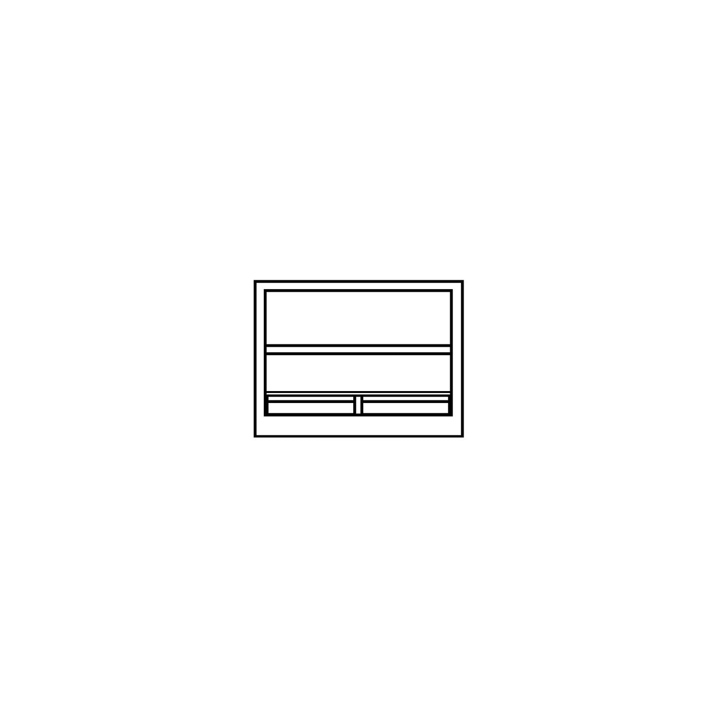 Wall mounted cupboard for the workshop, HxWxD 600 x 800 x 320 mm, solid panel doors, with 2 shelves + 2 drawers, light grey RAL 7035.