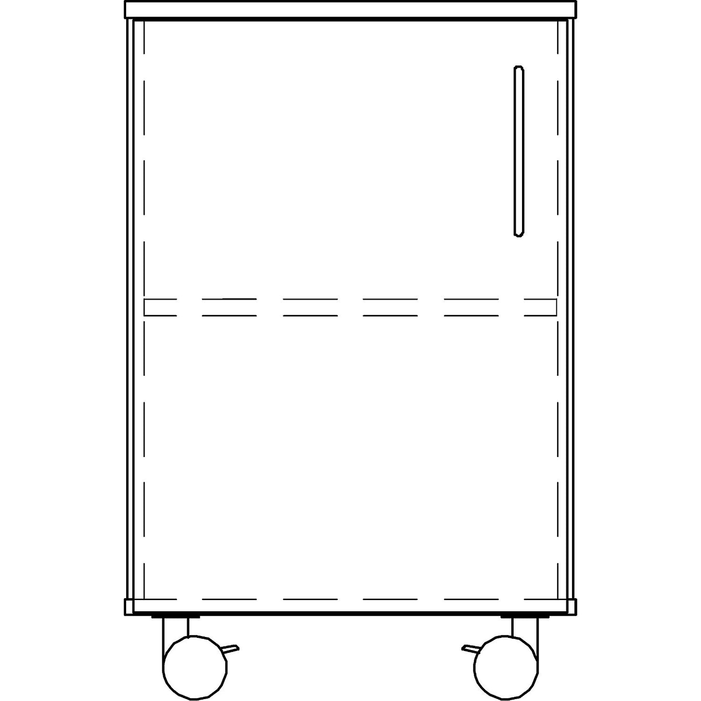 Laboratory base cupboard, high, 1 hinged door, 1 shelf, width 536 mm.