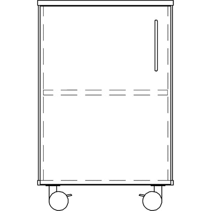 Laboratory base cupboard, high, 1 hinged door, 1 shelf, width 536 mm.