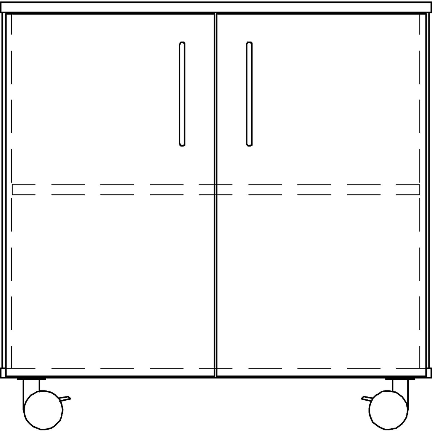 Laboratory base cupboard, high, 2 doors, 1 shelf, width 1136 mm.
