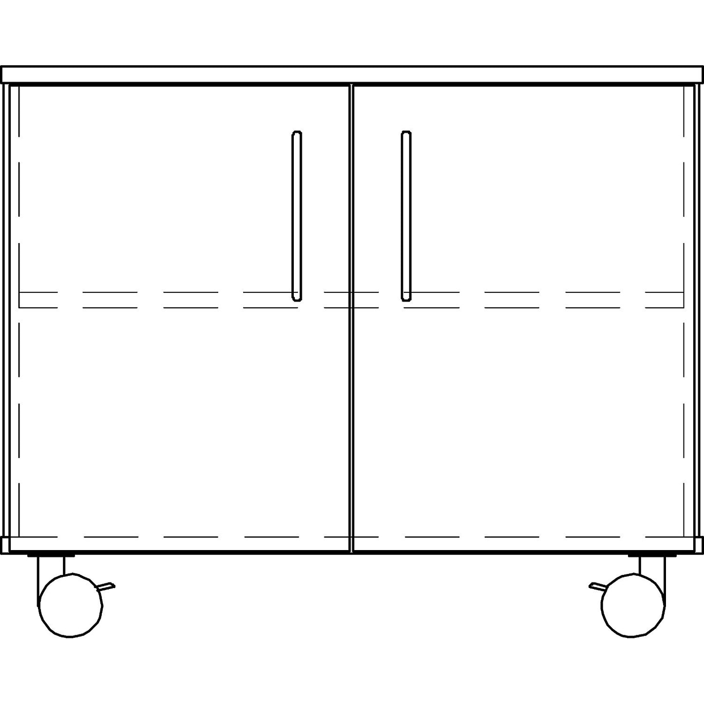 Laboratory base cupboard, low, 2 doors, 1 shelf, width 1136 mm.
