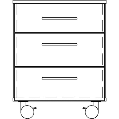 Laboratory base cupboard, low, 3 drawers, width 836 mm.