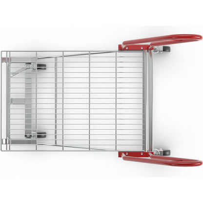 C+C platform trolley, max. load 200 kg, 2 push handles, with mesh shelf.