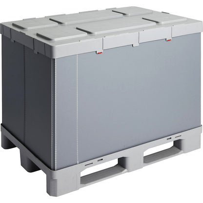 Pallet box, folding, made of PP, capacity 675 l, 1+ items.