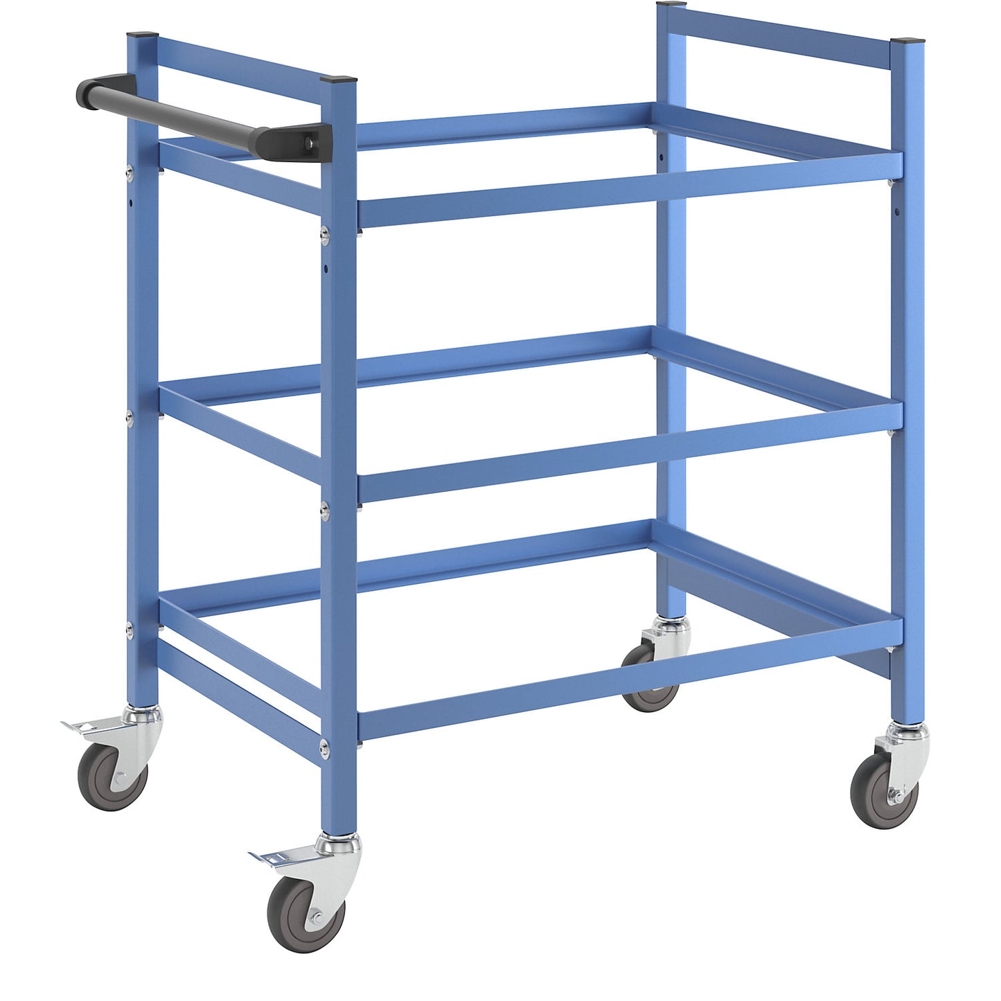 Order picking trolley, LxWxH 970 x 610 x 1045 mm, 3 shelves.