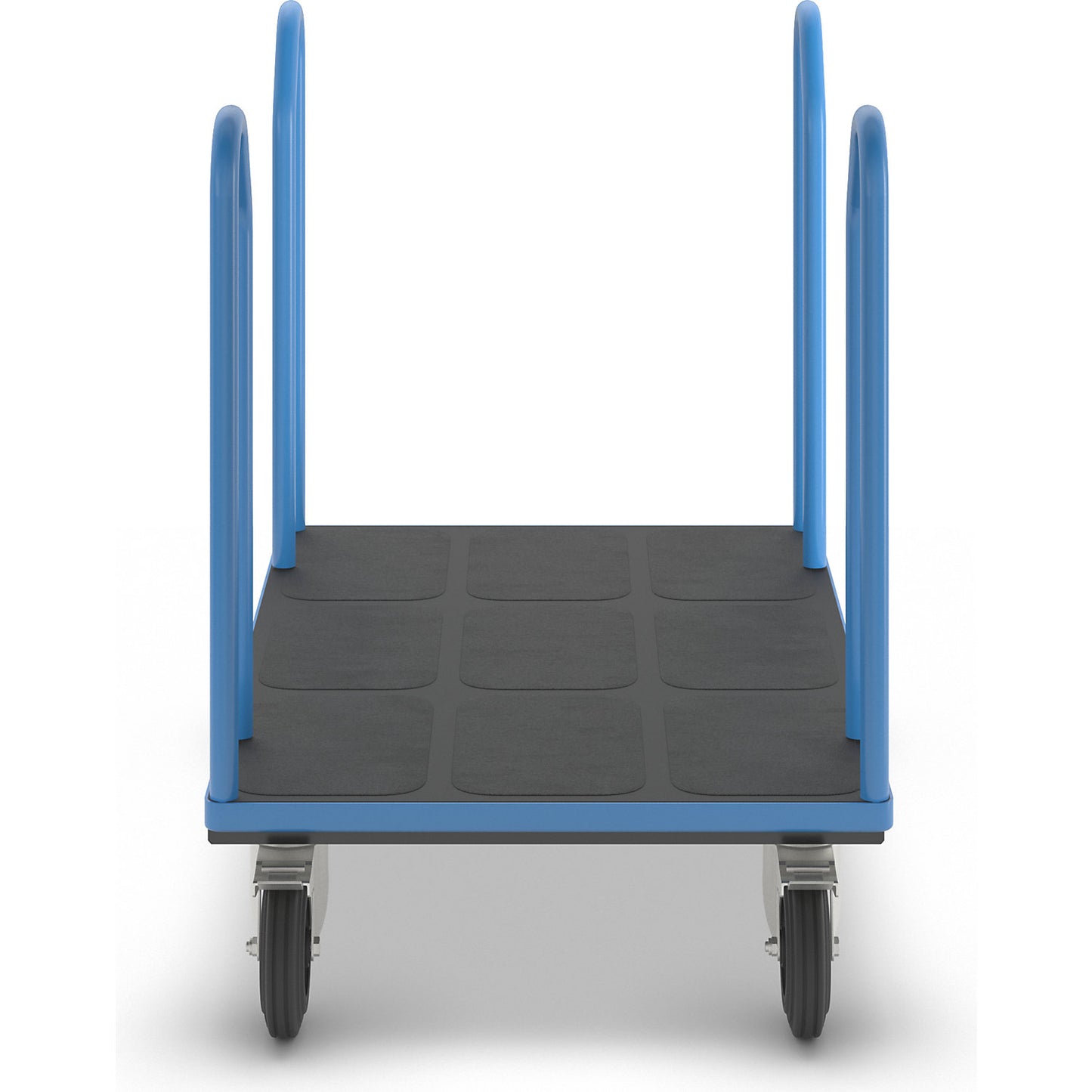 Platform truck with side rails, solid rubber tyres, LxW 1250 x 800 mm.