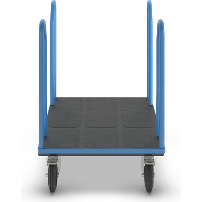 Platform truck with side rails, solid rubber tyres, LxW 1250 x 800 mm.