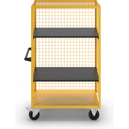 Professional shelf truck, with 3 mesh panels, HxWxD 1700 x 1140 x 710 mm.