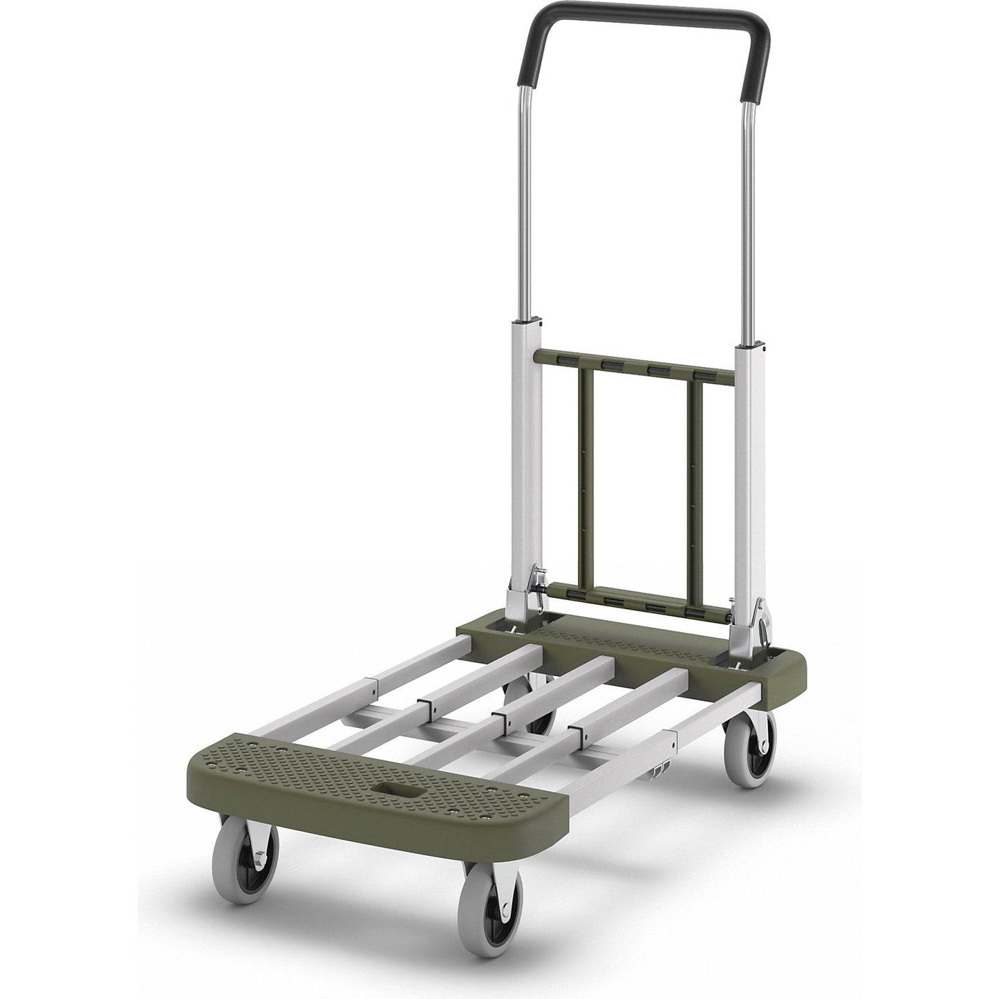 Aluminium platform truck, folding, max. load 150 kg, LxW 750 x 440 mm.