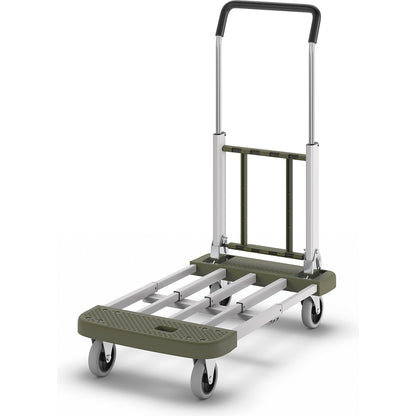Aluminium platform truck, folding, max. load 150 kg, LxW 750 x 440 mm.