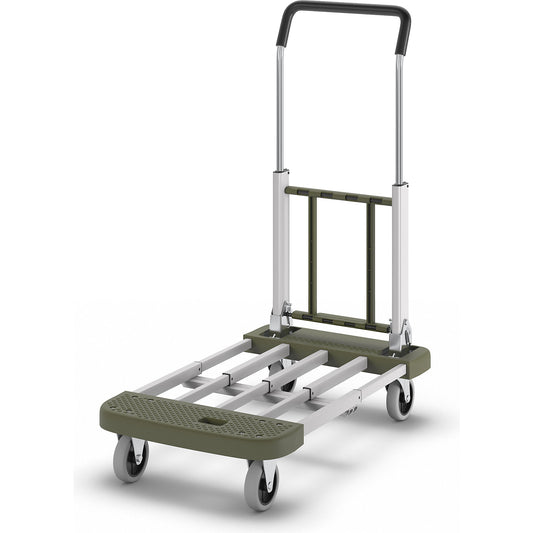 Aluminium platform truck, folding, max. load 150 kg, LxW 750 x 440 mm.